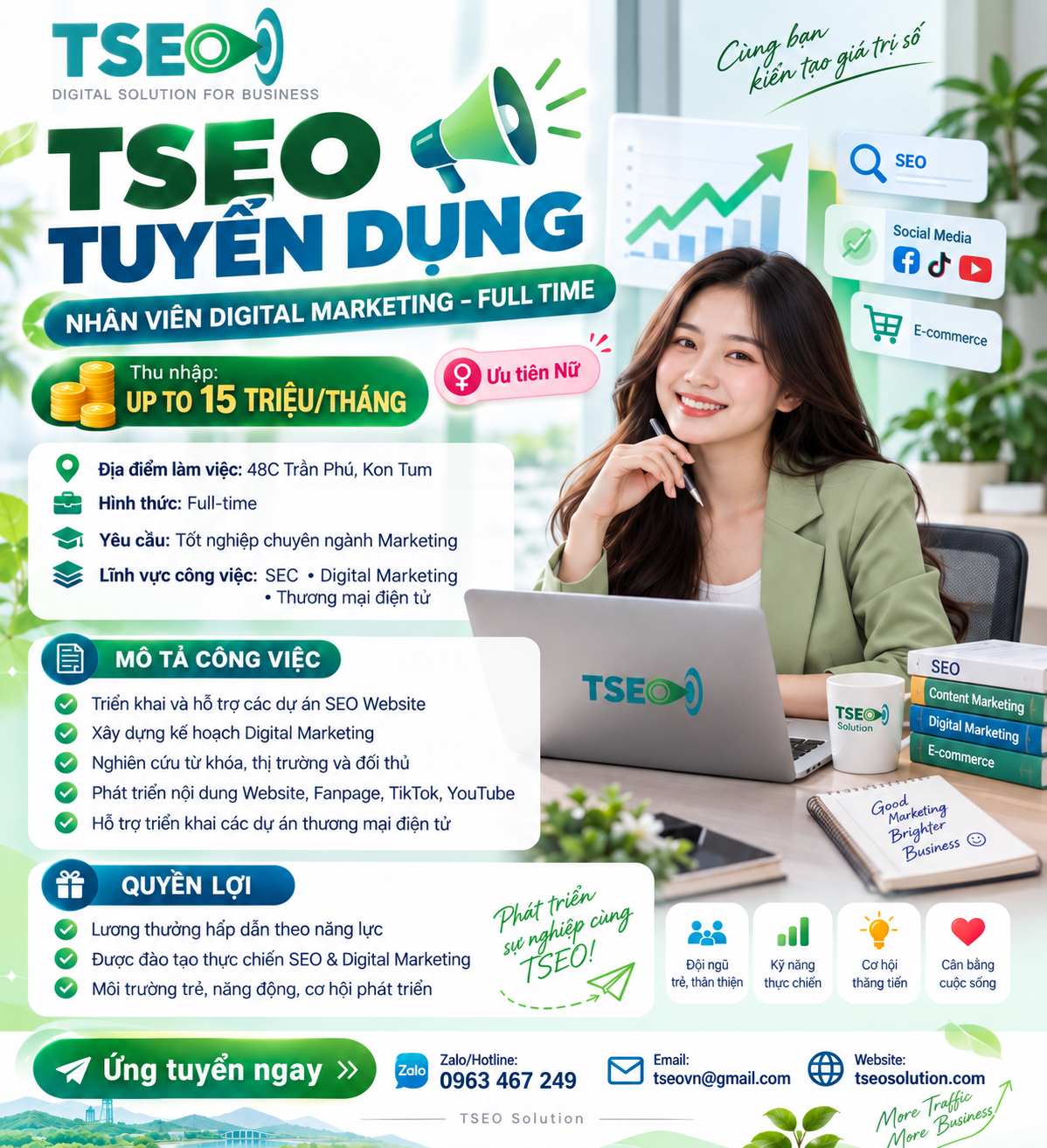 quyền lợi làm việc tại TSEO